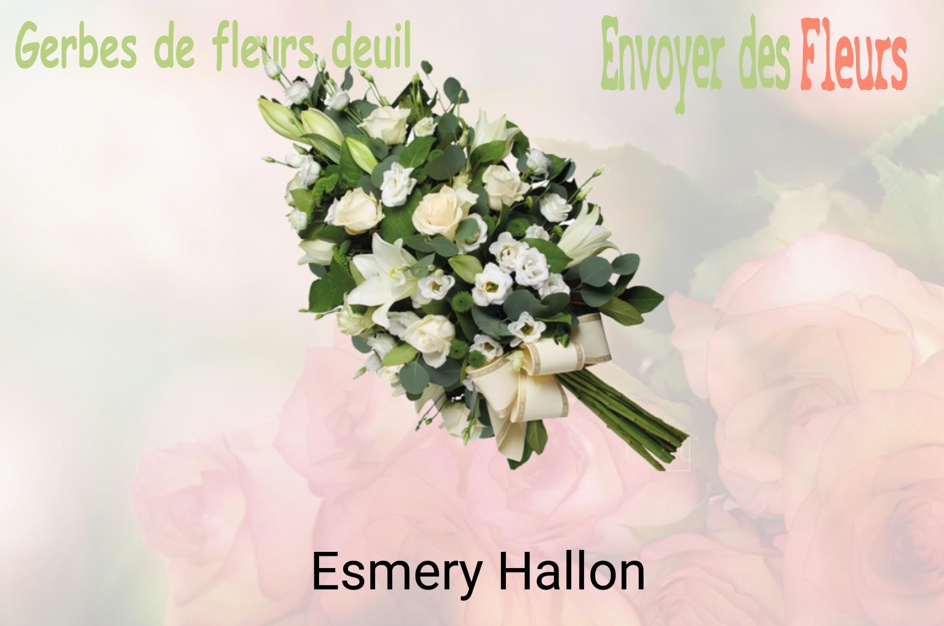 Gerbe de fleurs de deuil livrée à Esmery-Hallon
